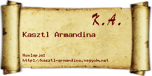 Kasztl Armandina névjegykártya